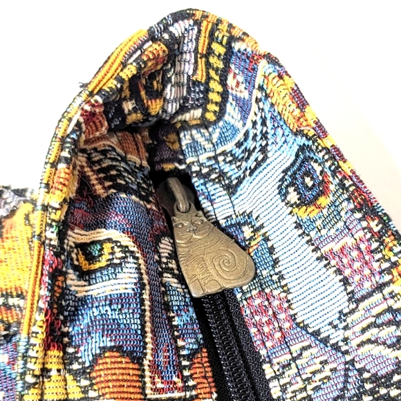 Laurel Birch Hobo Cat Tapestry Shoulder Strap Purse - Picture 7 of 14